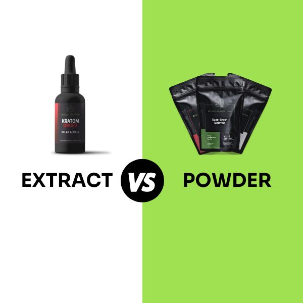 What's the difference between kratom extract and powder?
