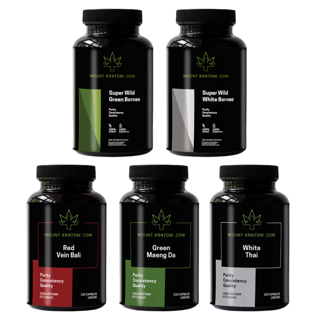 Kratom Capsule Variety Bundle (5x100ct)