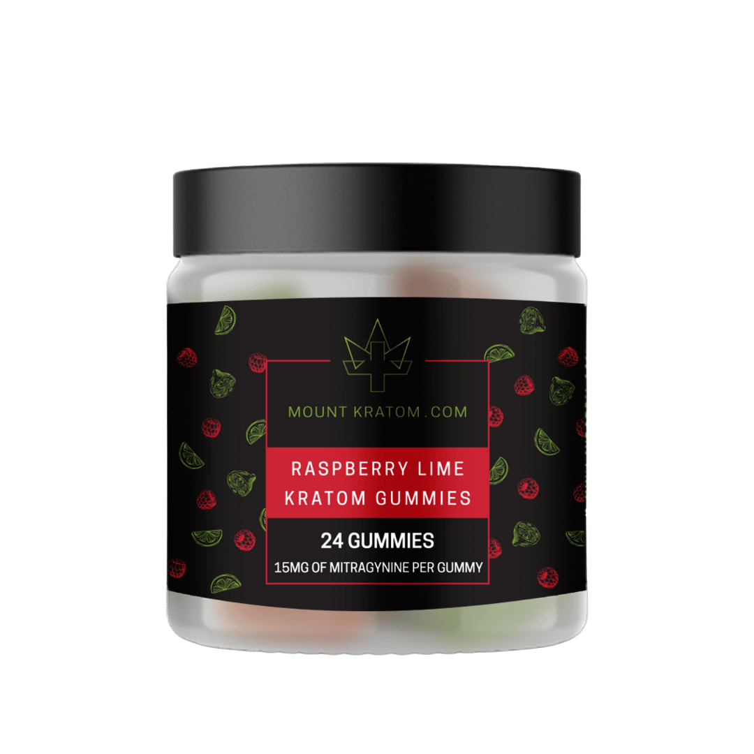 Raspberry Lime Kratom Gummies, 15mg